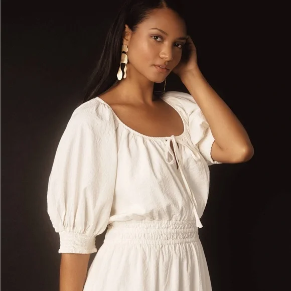 NWT - Anthropologie Plus The Somerset Mini Dress: Puff-Sleeve Edition (Size 3X) - Picture 6 of 8